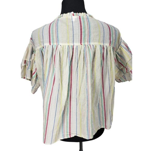 Peyton &‎ Parker Girls Ruffle Striped Babydoll Oversized Blouse Size Large (14) - Picture 2 of 6